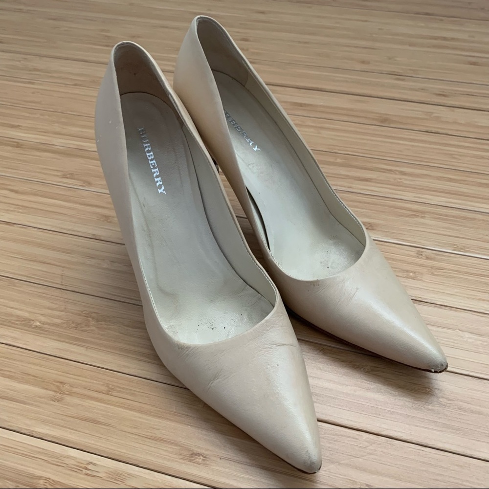 Burberry Vintage Check Leather Point-toe Pumps 37.5